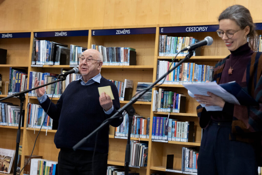 Émile Lansman na zahájení festivalu Tvůrčí Afrika. Foto Irena Vodáková