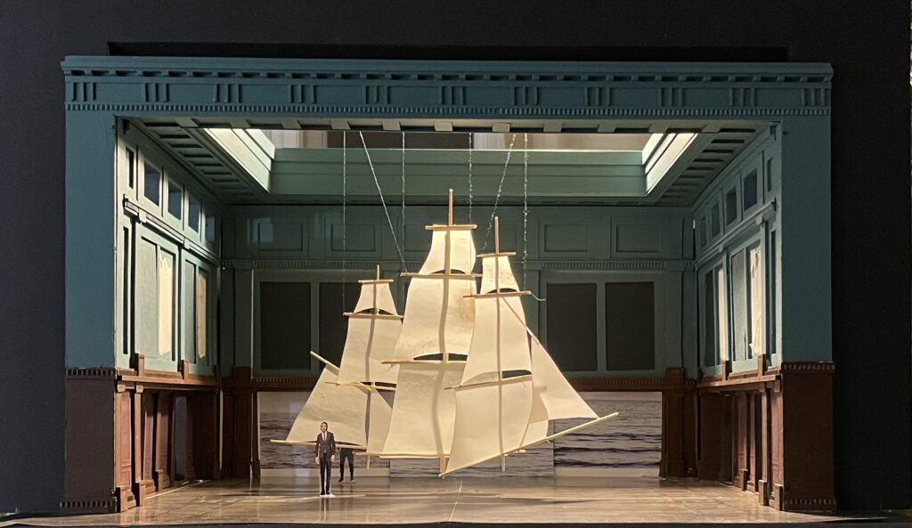 Maketa pro operu Here I am, Orlando (Virginie Woolf, Ľubica Čekovská, Viktorie Knotková: Here I am, Orlando, režie Jiří Heřman, premiéra 14. června 2024 v Janáčkově divadle Brno). Foto Dragan Stojčevski